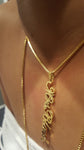 18K Gold Plated Custom Vertical Mrs. Necklace