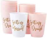 Reusable Plastic Cups (16 oz, 15-Pack): Kitchen & Dining