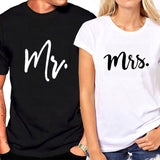 Couple Tshirt His and Hers Mr Mrs Husband and Wife T Shirts Matching Wedding Gift Top Tee Summer Unisex Fashion 2019