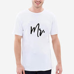 Couple Tshirt His and Hers Mr Mrs Husband and Wife T Shirts Matching Wedding Gift Top Tee Summer Unisex Fashion 2019