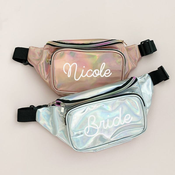 Custom holographic 2025 fanny pack