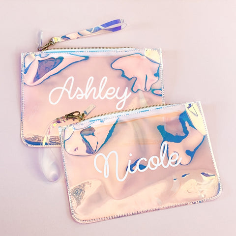 Personalized Holographic Cosmetic Bag