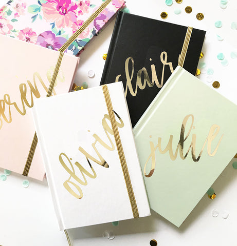 Personalized Journal - Gold Script Name