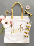 Gold Bridal Party Tote Bag