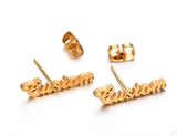 Custom Mrs. Earrings 18K Gold Plated